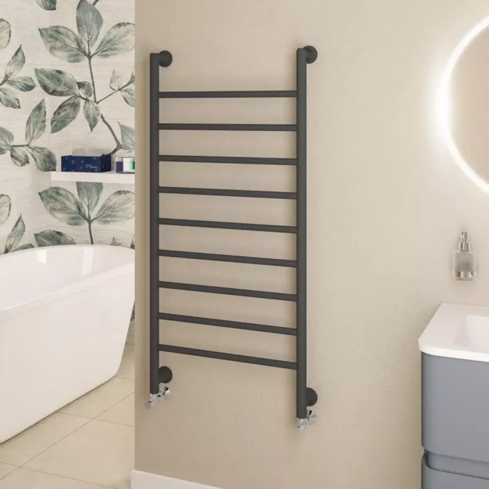 Eastbrook Eshton 1200 x 600mm. Towel Rail Matt Anthracite