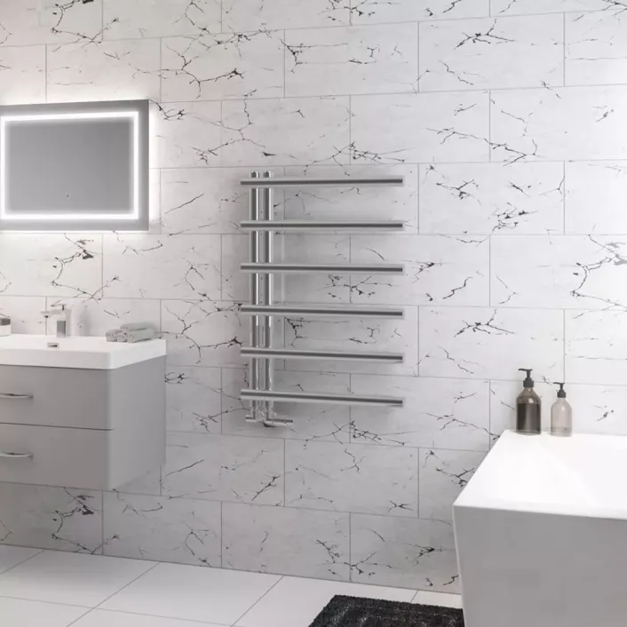 Eastbrook Marlow E-Style 850 x 600 Towel Rail Chrome
