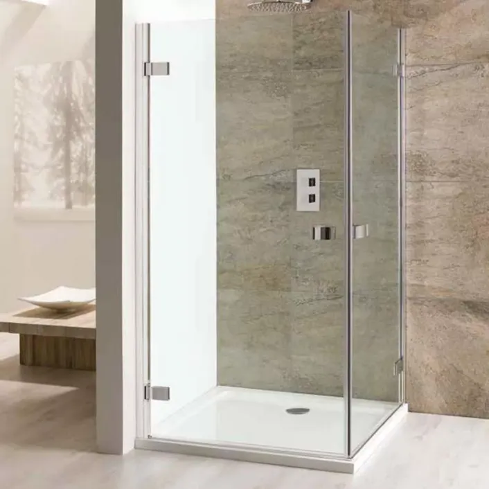 Eastbrook Volente 1850mm x 800mm Double Hinge Shower Door - Chrome Profiles
