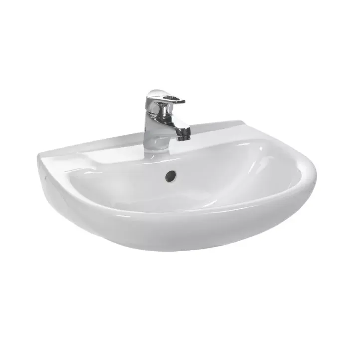 Eastbrook Kompact 45cm x 35cm 1 Tap Hole Cloakroom Basin with Overflow - White