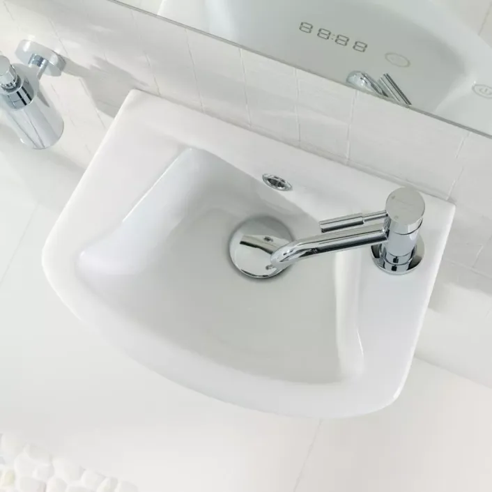 Eastbrook Type 55 36cm x 26cm 2 Tap Hole Ceramic Cloakroom Basin with Overflow - White