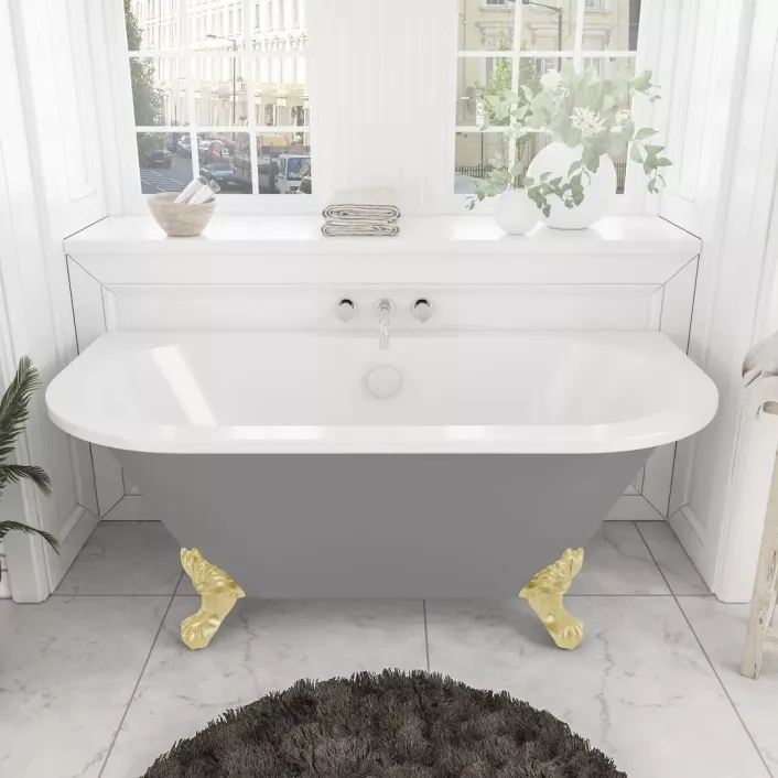 Eastbrook Mortlake 1500 x 740 x 610mm (435mm Depth) Freestanding Bath - Grey