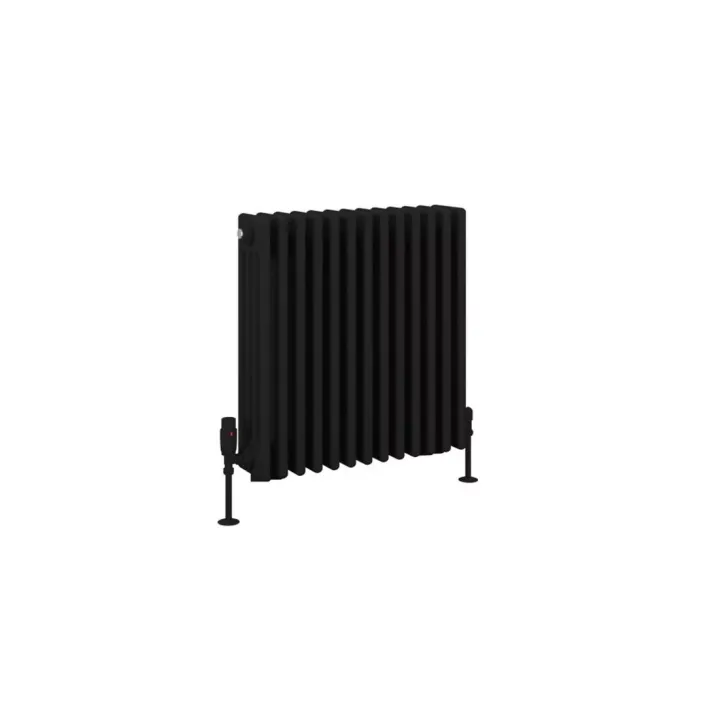 Eastbrook Rivassa 4 Column Radiator 600 x 605mm Matt Black