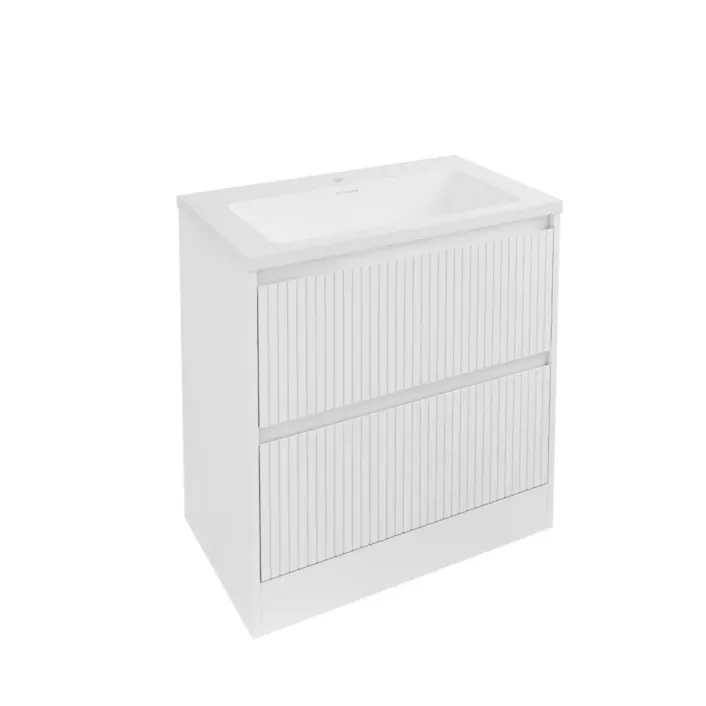 Eastbrook Stockton 80cm Floorstanding Drawer Vanity Unit - High Gloss White