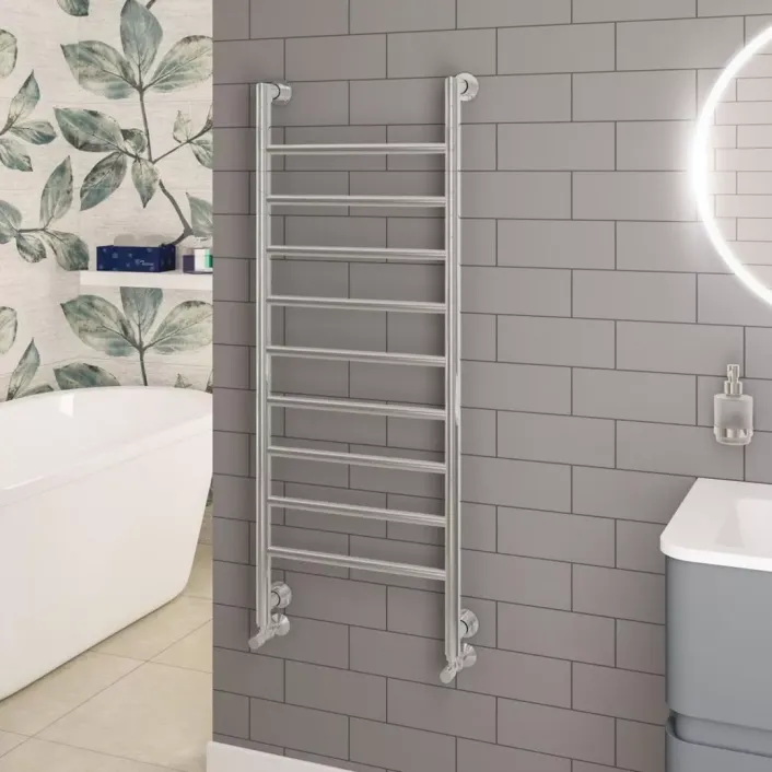 Eastbrook Eshton 1200 x 500mm. Towel Rail Chrome