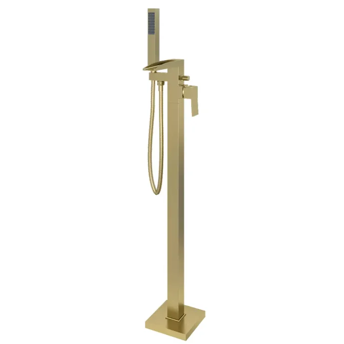 Eastbrook Padbury Floor Standing Bath Shower Mixer Manual Mono Tap - Brushed Brass