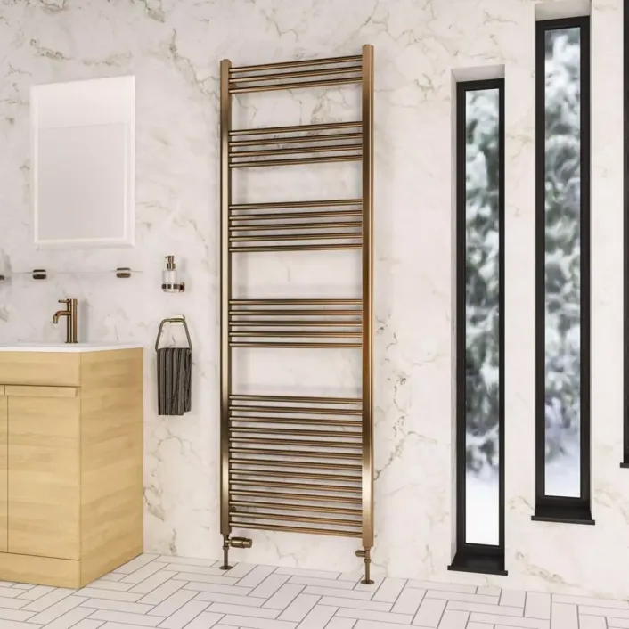 Eastbrook Wendover Straight Multirail 1800 x 600 Brushed Bronze
