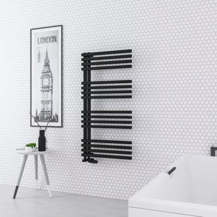 Eastbrook Reinbach 1200 x 600mm Towel Rail Matt Black