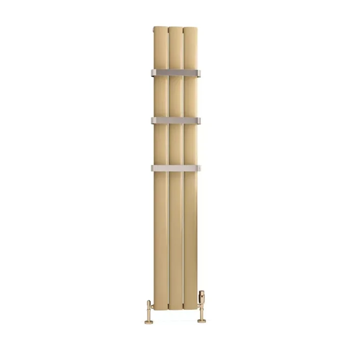 Eastbrook Malmesbury 1800 x 280 Aluminium Radiator Brass Effect