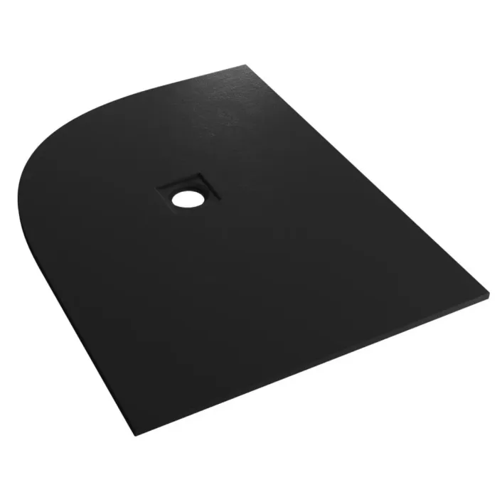 Eastbrook Crossland 1200 x 900mm Left Hand (LH) Offset Quad Shower Tray with Slate Finish - Black