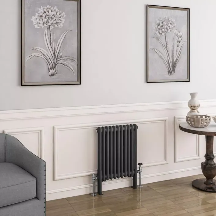 Eastbrook Imperia 2 Column Radiator 600 x 515mm Matt Anthracite