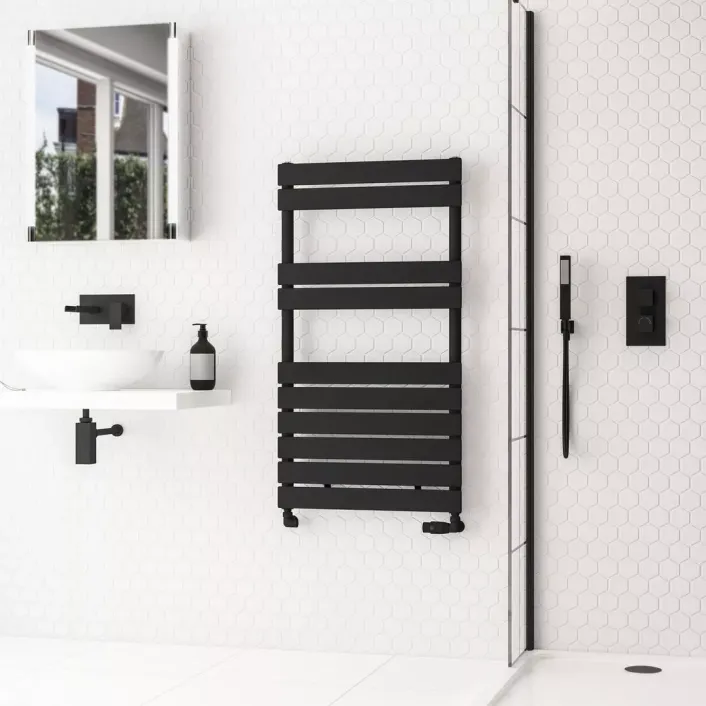Eastbrook Addington II Towel Rail 1110 x 600 Type10 Matt Black