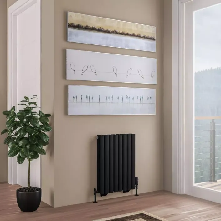 Eastbrook Tunstall Double 600 x 471 Radiator Matt Black