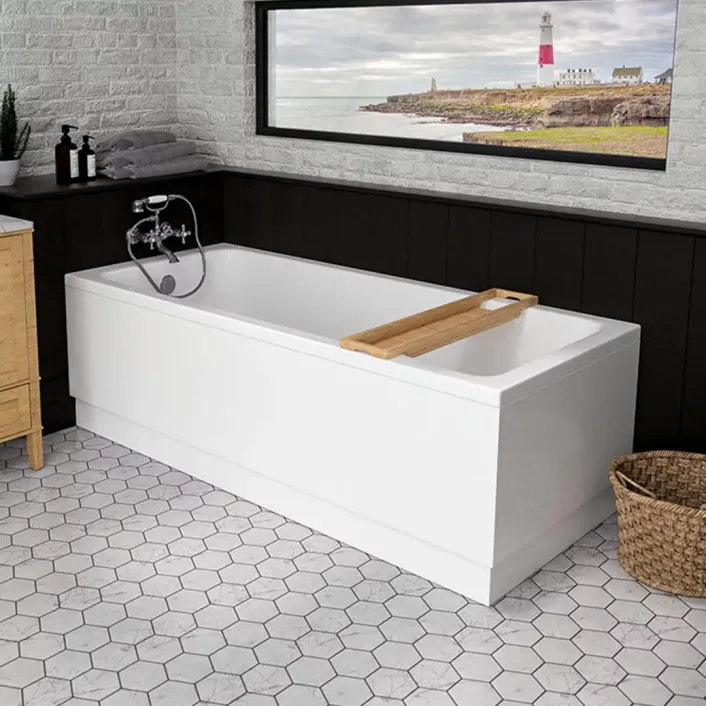 Eastbrook Portland Single Ended (SE) 1500 x 700 x 440mm Rectangular 5mm Bath - White