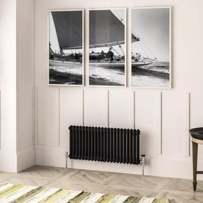 Eastbrook Imperia 2 Column Radiator 450 x 1010mm Matt Black