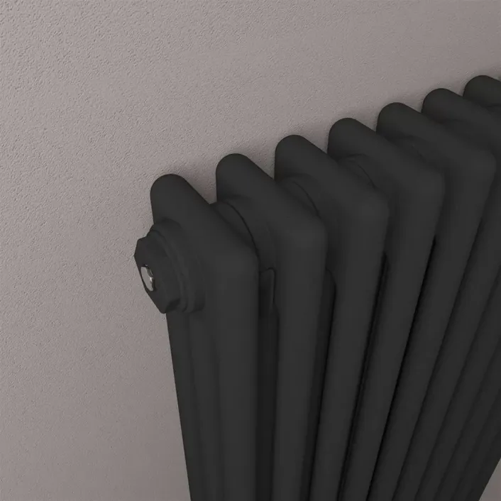 Eastbrook Rivassa 3 Column Radiator 600 x 473mm Matt Black