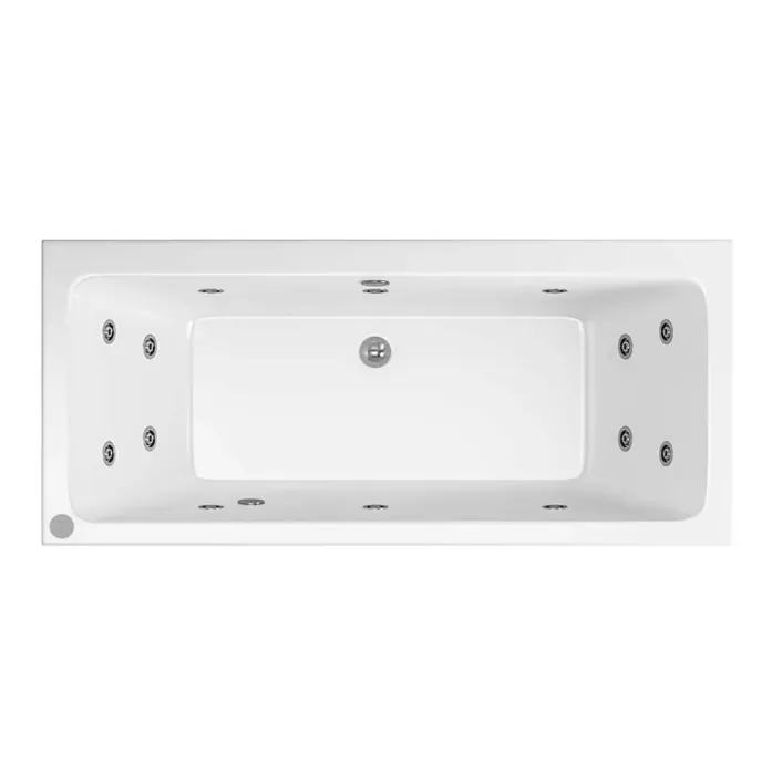 Eastbrook Portland 1700 x 750 x 440mm Double Ended(DE) 14 Jet Whirlpool Rectangular Beauforte Bath - White