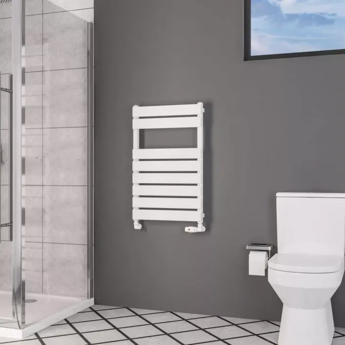 Eastbrook Deddington 800 x 500 Towel Rail Gloss White