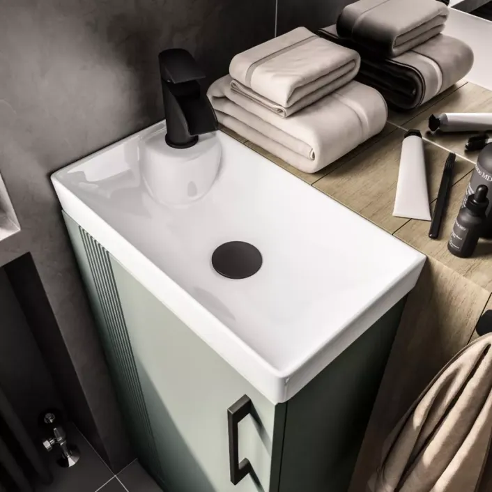 Eastbrook Cranham 40cm Cloakroom Washbasin Unit Sage Green