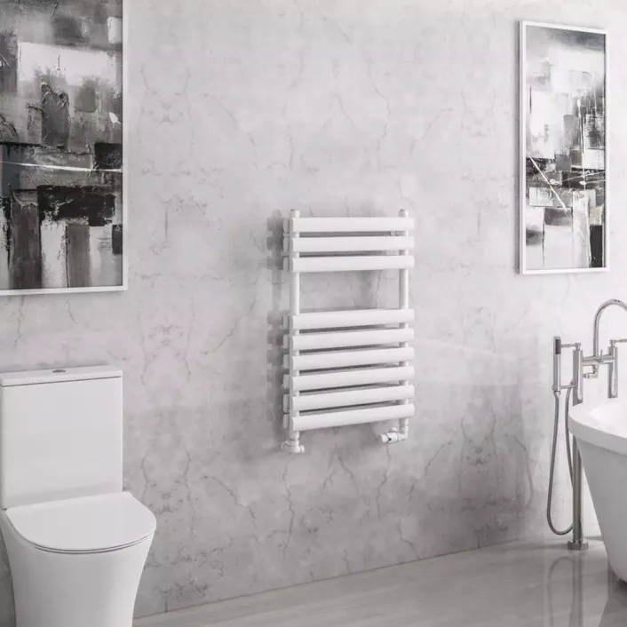 Eastbrook Tunstall Double 800 x 500 Towel Rail Matt White