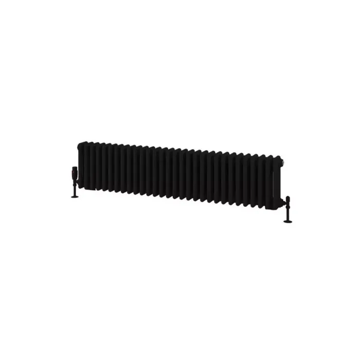 Eastbrook Rivassa 3 Column Radiator 300 x 1373mm Matt Black