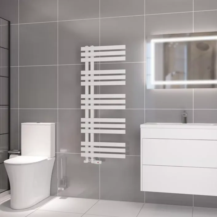 Eastbrook Hurley 1200 x 500 Towel Rail Matt White