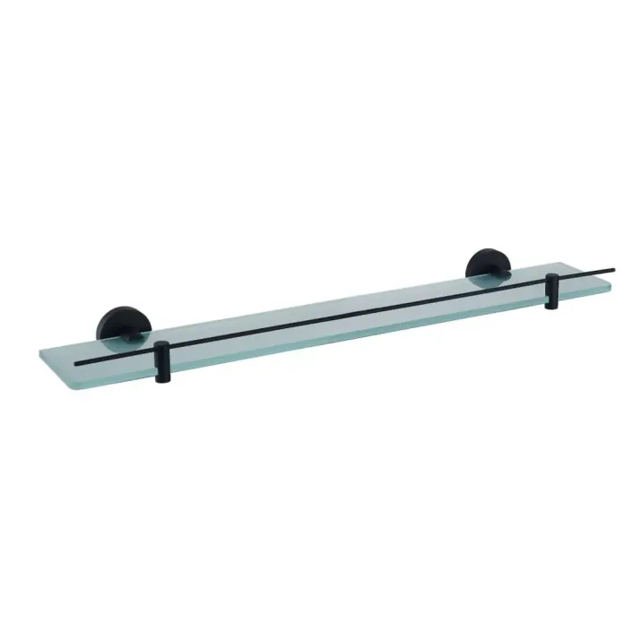 Eastbrook Genoa Glass Shelf with Barrier - Matt Black