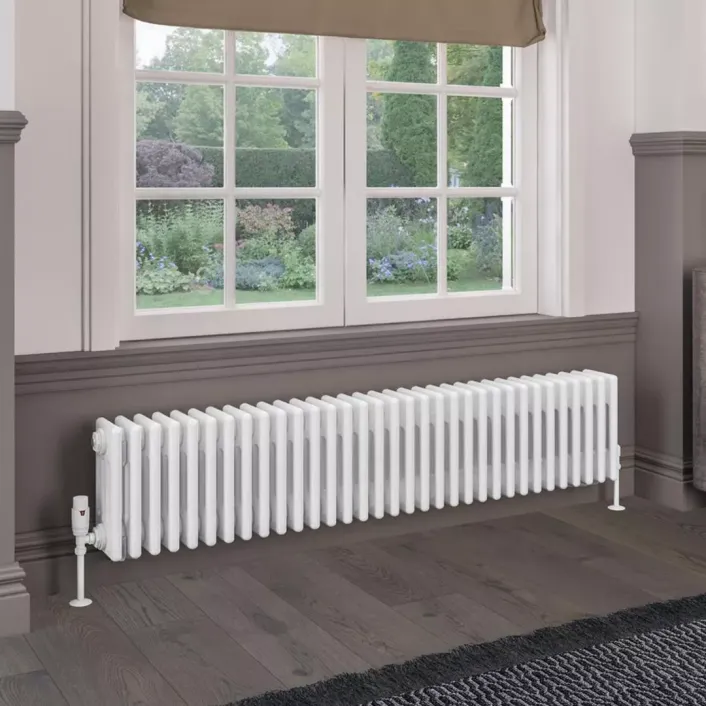 Eastbrook Rivassa 4 Column Radiator 300 x 1505mm Gloss White