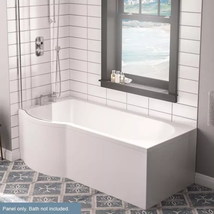 Eastbrook Portland P -Shape Universal End Panel 5mm 750x560mm - White
