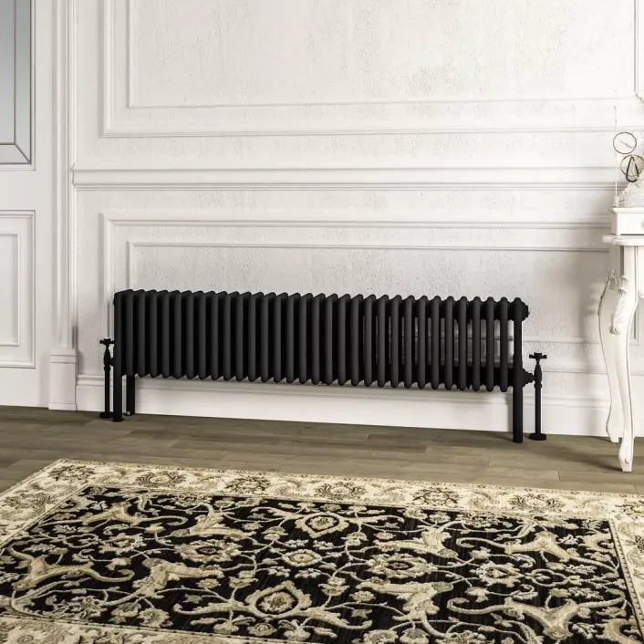 Eastbrook Imperia 4 Column Radiator 300 x 1460mm Matt Black