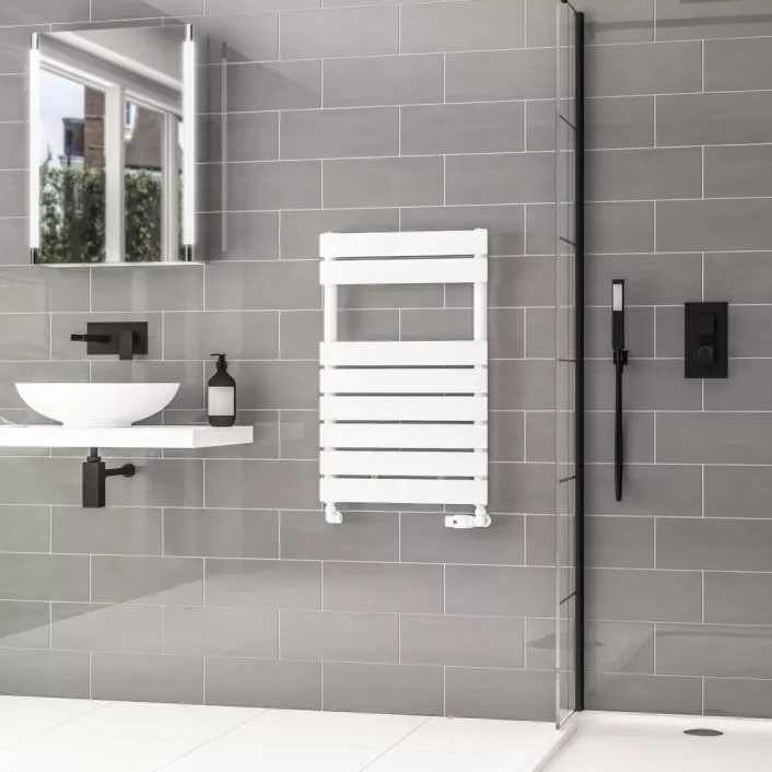 Eastbrook Addington II Towel Rail 790 x 500 Type10 Gloss White