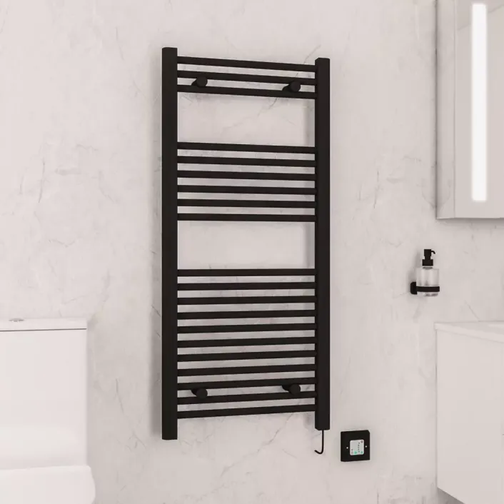 Eastbrook Biava Dry Element Towel Rail 1100x500mm Matt Black