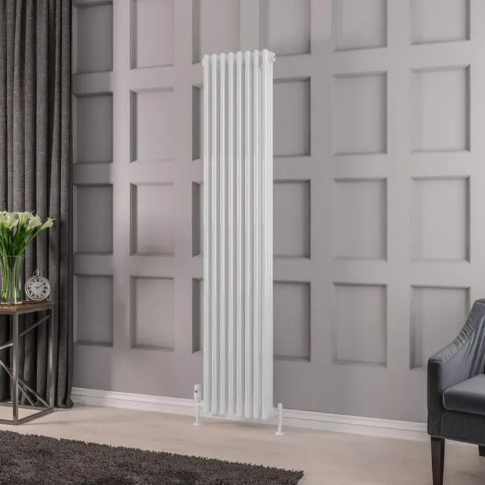 Eastbrook Rivassa 3 Column Radiator 1800 x 383mm Gloss White