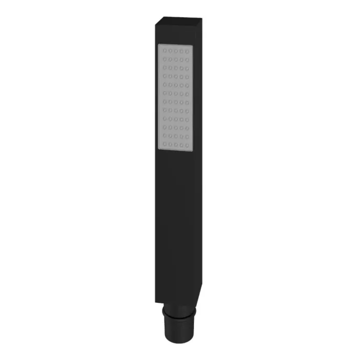 Eastbrook Modern Square Full Spray Single Function Shower Handset - Matt Black