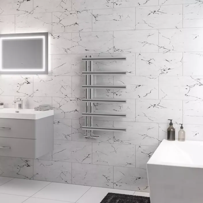 Eastbrook Marlow E-Style 850 x 500 Towel Rail Chrome
