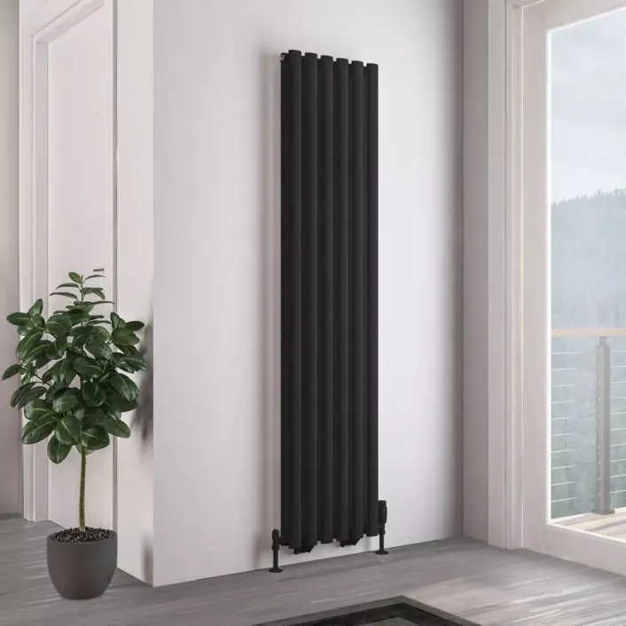 Eastbrook Tunstall Double 1800 x 420 Radiator Matt Black