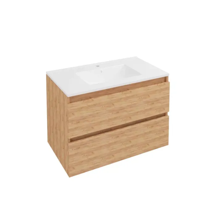 Eastbrook Olympia 80cm Wall Hung Drawer Unit Warm Oak