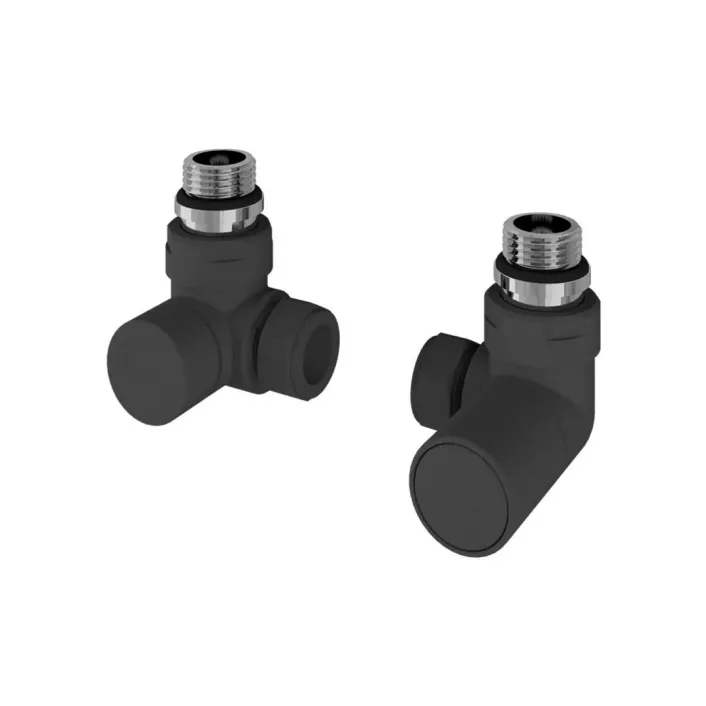 Eastbrook Corner Radiator Valves (Pair) Matt Anthracite