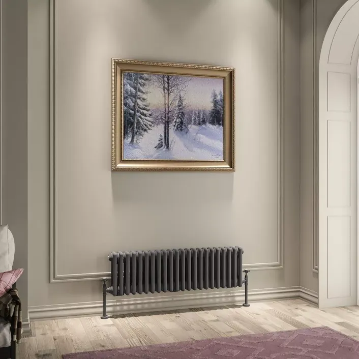 Eastbrook Imperia 3 Column Radiator 300 x 1010mm Matt Anthracite