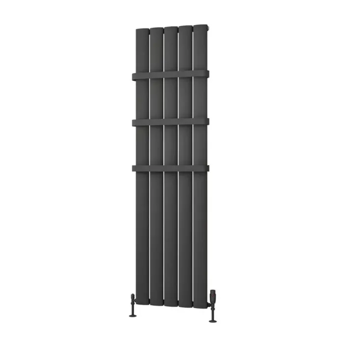 Eastbrook Malmesbury 1800 x 470 Aluminium Radiator Matt Anthracite
