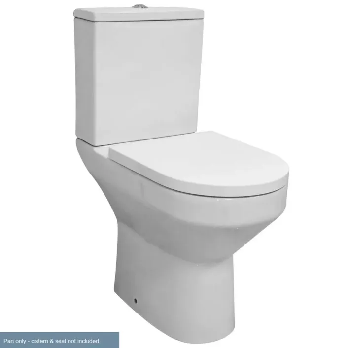 Eastbrook Kenley Comfort Height Close Coupled WC Pan with Fixings - White