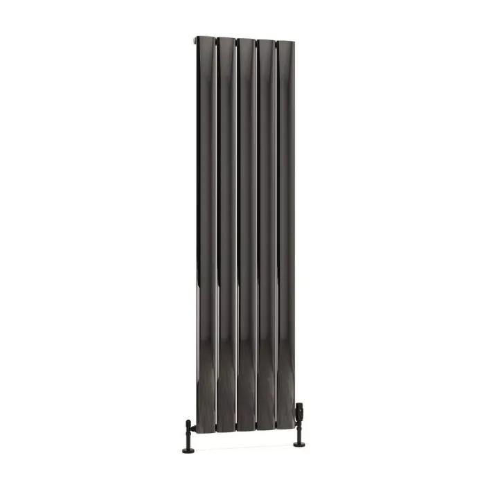 Eastbrook Malmesbury 1800 x 470 Aluminium Radiator Black Effect