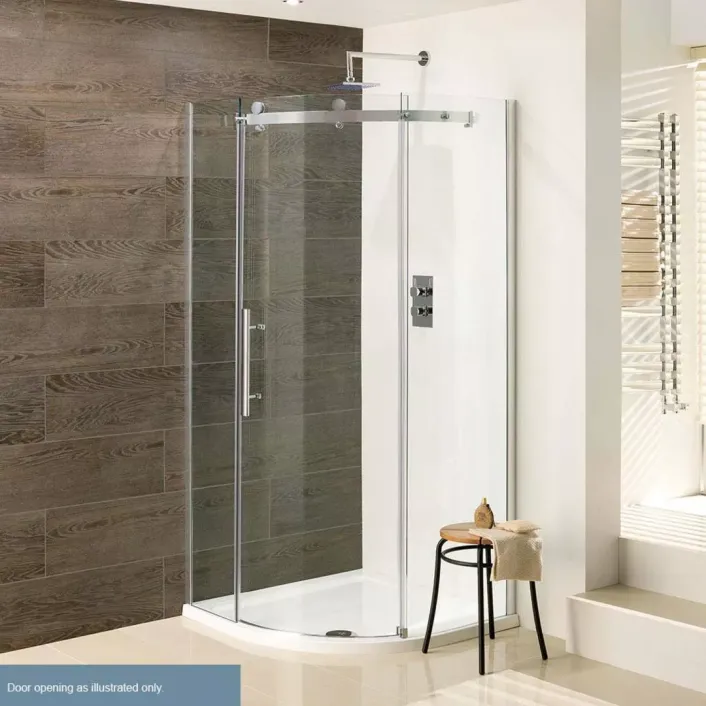 Eastbrook Vanguard 800x800mm Quadrant Shower Enclosure - Chrome