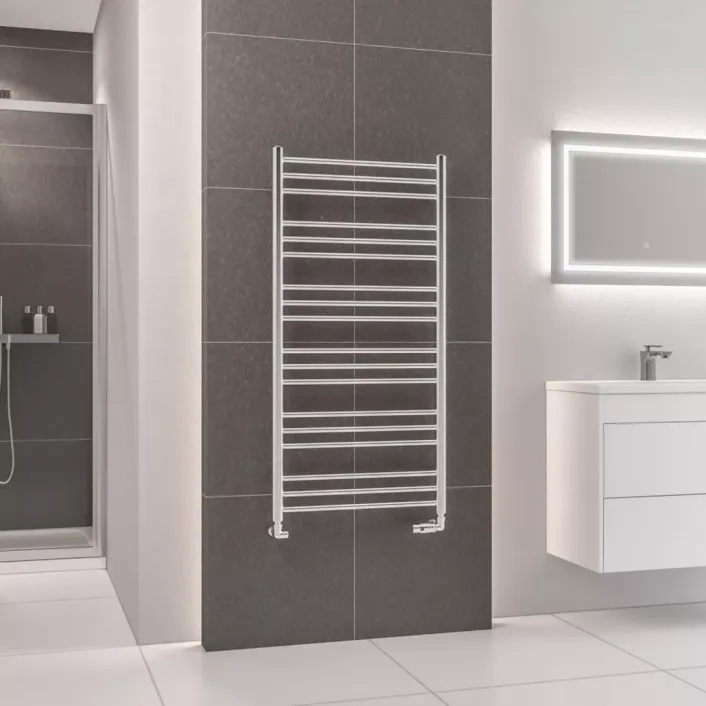 Eastbrook Corinium Round 1200 x 600 Towel Rail Chrome