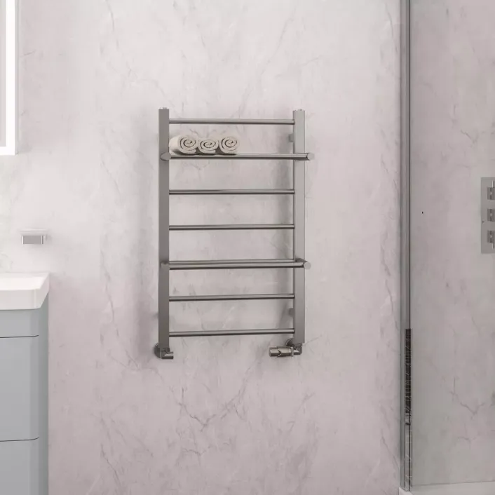 Eastbrook Velino Stainless Steel Towel Rail 800 x 500 Brushed