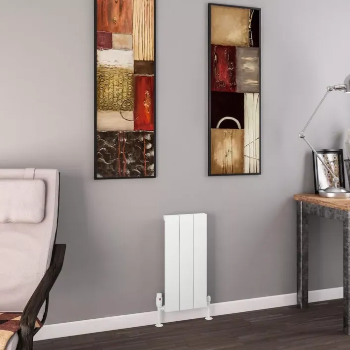 Eastbrook Charlton 600 x 280 Aluminium Radiator Matt White