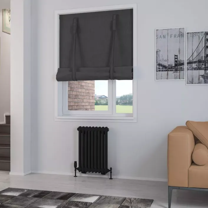 Eastbrook Rivassa 2 Column Radiator 600 x 428mm Matt Black