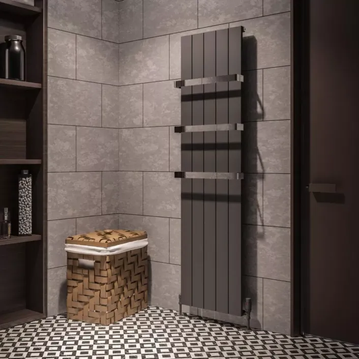 Eastbrook Rosano 1800 x 470 Aluminium Radiator Matt Anthracite