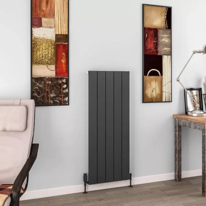 Eastbrook Charlton 1200 x 470 Aluminium Radiator Matt Anthracite