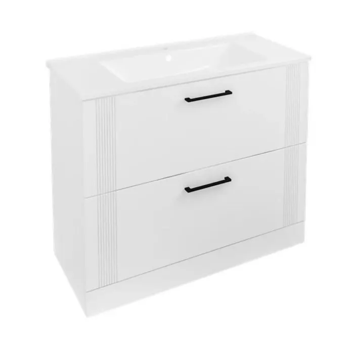 Eastbrook Cranham 100 Floorstanding Vanity Unit Matt White